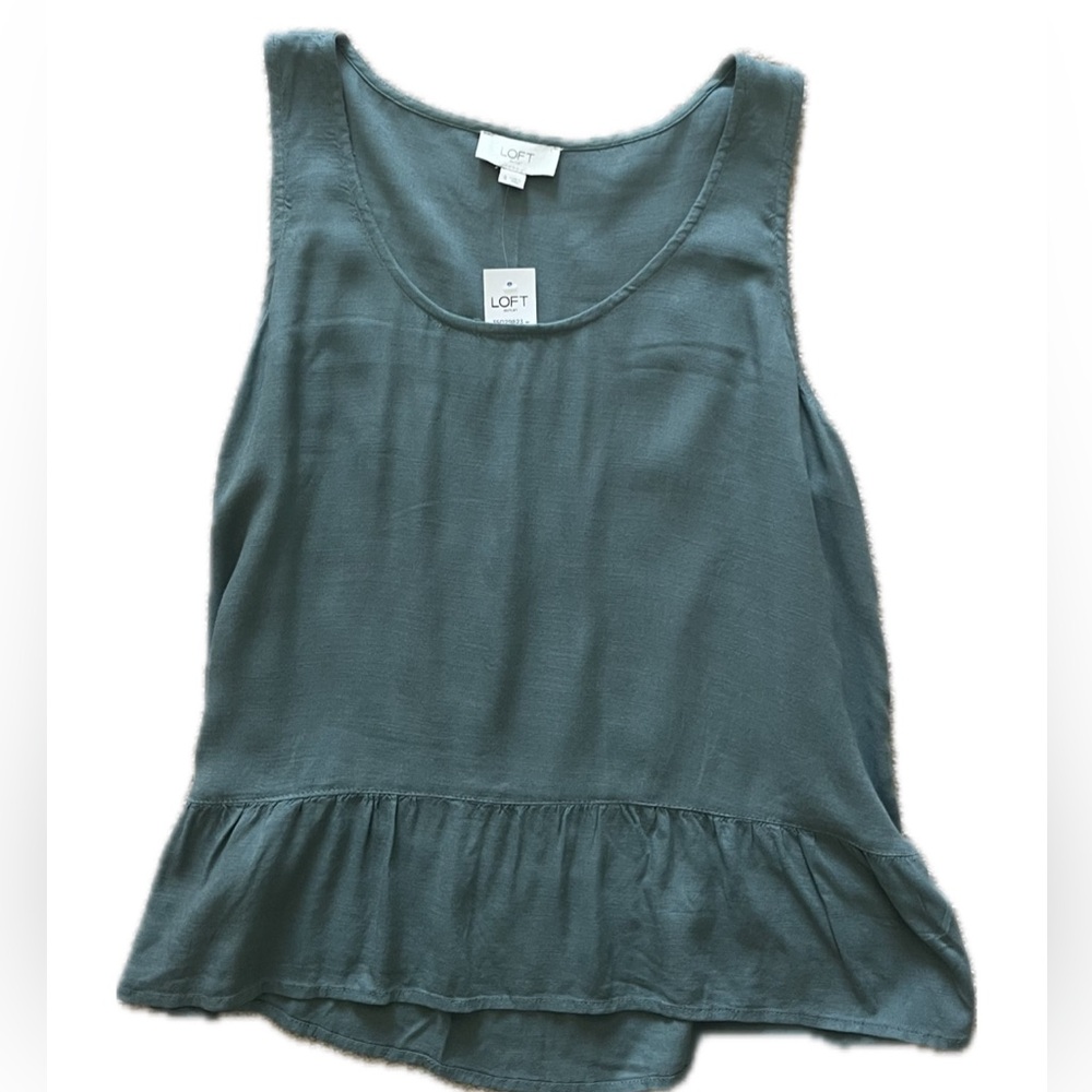 NWT LOFT teal summer tank top Size S